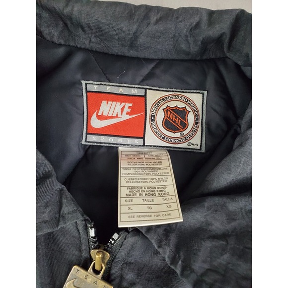Vintage Nike NHL Dallas Stars Jacket Mens XL Coat Black Gold Embroidered - Picture 4 of 16